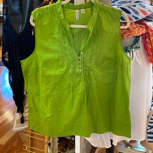 Saint johns bay sleeveless cotton blouse